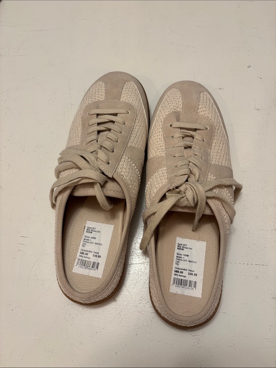 MIA Shoes - MIA Beige Knit & Suede Mule Sneakers